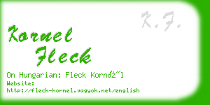 kornel fleck business card